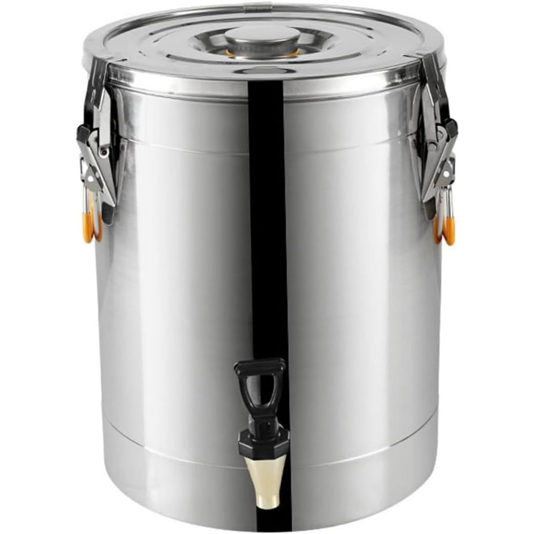 Contenitore isolato da rifornire per il servizio con coperchio e con corpo in acciaio inox